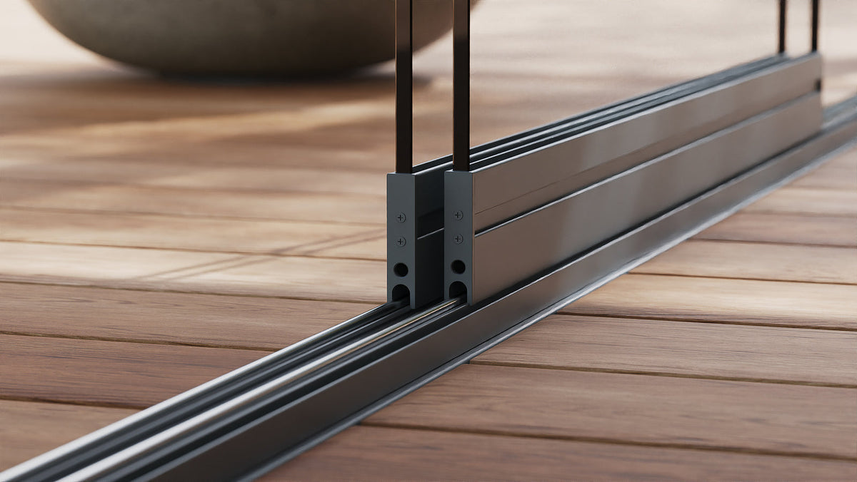 Glazen schuifwand 2-rails, afbeelding 4